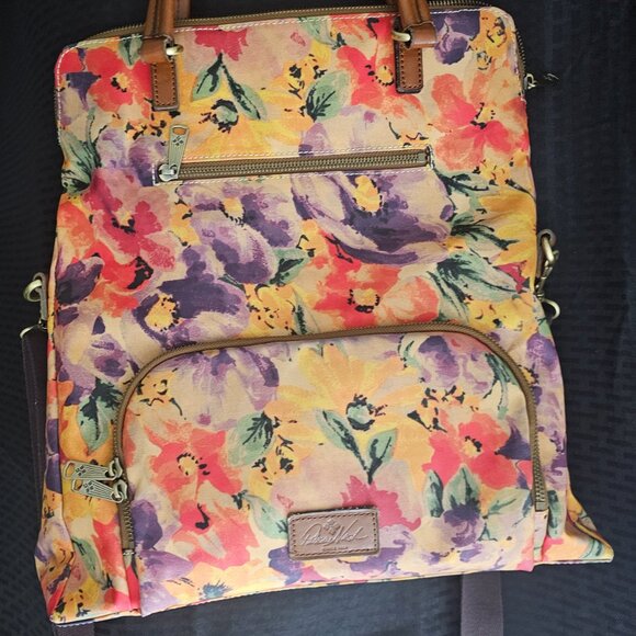 Patricia Nash Coated Canvas Trapani Convertible Backpack  - Rainforest Print - Picture 3 of 12